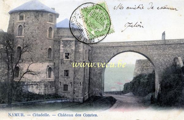ancienne carte postale de Namur Château des Comtes