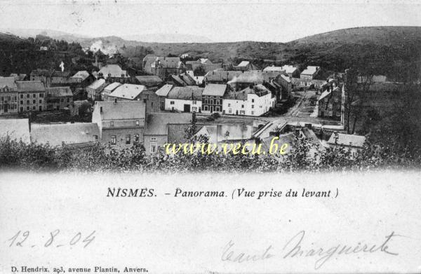 ancienne carte postale de Nismes Panorama (Vue prise du Levant)