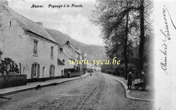 ancienne carte postale de Namur Paysage à la Plante