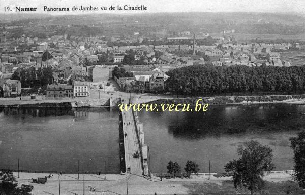 ancienne carte postale de Jambes Panorama de Jambes vu de la citadelle