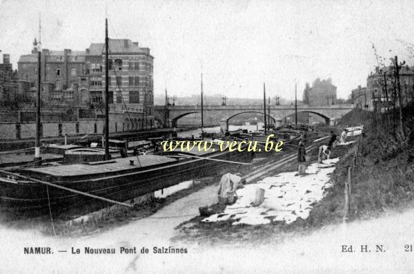 ancienne carte postale de Namur Le nouveau pont de Salzinnes