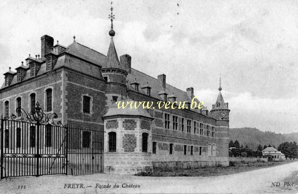 ancienne carte postale de Freyr Façade du château