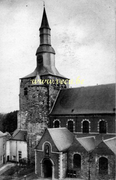 ancienne carte postale de Fosses-la-Ville La tour de l'église