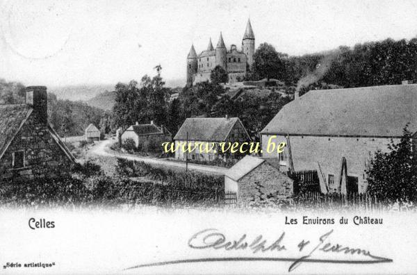 ancienne carte postale de Celles Les environs du château