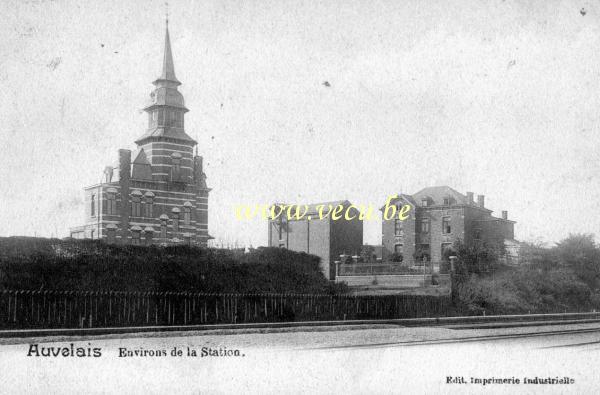 ancienne carte postale de Auvelais Environs de la station