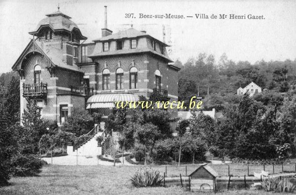 ancienne carte postale de Beez Villa de Mr Henri Gazet