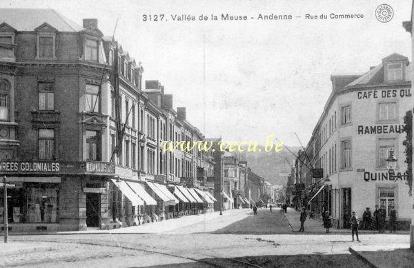 ancienne carte postale de Andenne Rue du commerce