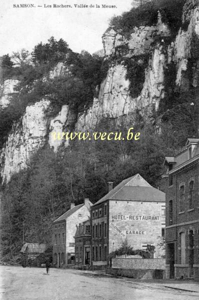 ancienne carte postale de Samson Les rochers, vallée de la Meuse