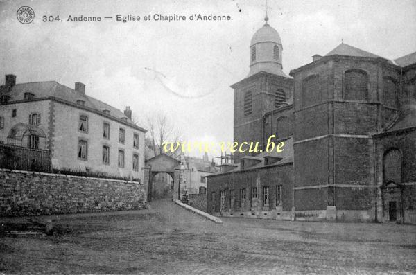 ancienne carte postale de Andenne Eglise et chapitre d'Andenne