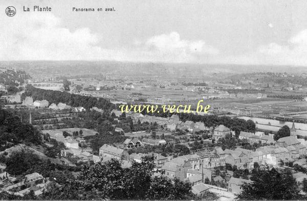 ancienne carte postale de Namur Panorama en amont