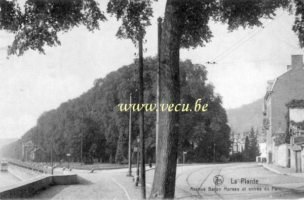 postkaart van Namen Avenue Baron Moreau et entrée du Parc