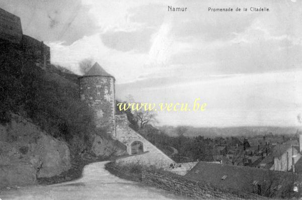 ancienne carte postale de Namur Promenade de la Citadelle