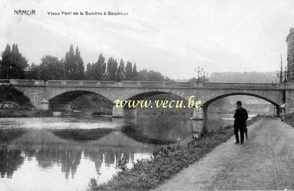 ancienne carte postale de Salzinnes Vieux pont de la Sambre à Salzinnes
