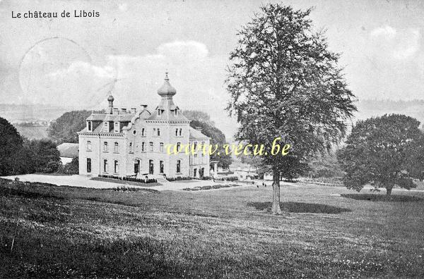 ancienne carte postale de Ohey Le château de Libois