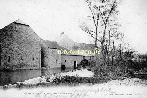 ancienne carte postale de Couvin Le Moulin Léonaux