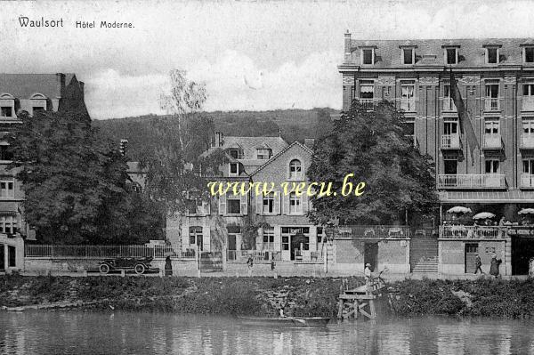 ancienne carte postale de Waulsort Hôtel Moderne