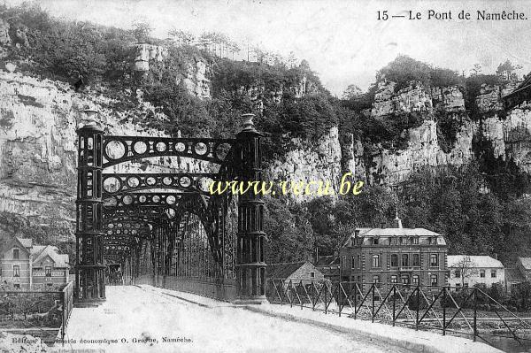 ancienne carte postale de Namêche Le pont de Namêche
