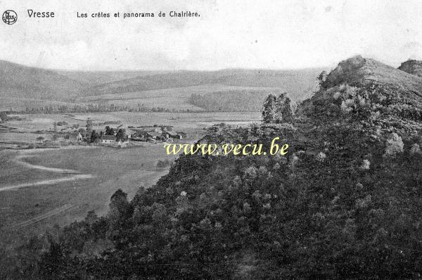 ancienne carte postale de Vresse-sur-Semois Les crêtes et panorama de Chairière