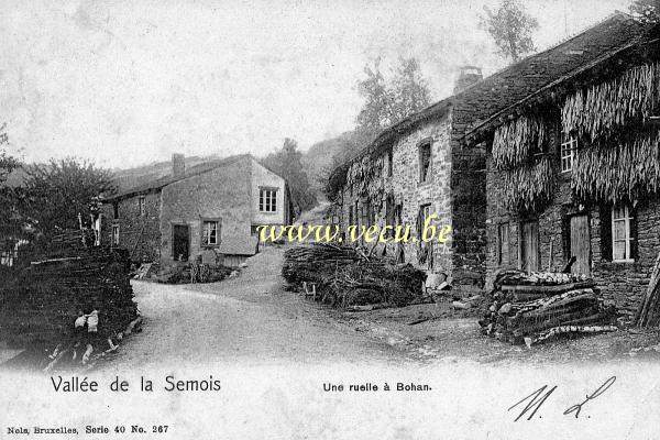 ancienne carte postale de Bohan Une ruelle à Bohan