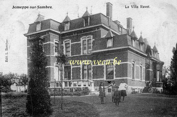 ancienne carte postale de Jemeppe-sur-Sambre La villa Ravet