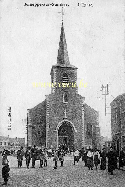 ancienne carte postale de Jemeppe-sur-Sambre L'Eglise