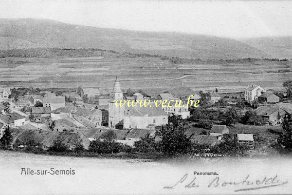 ancienne carte postale de Alle-sur-Semois Panorama