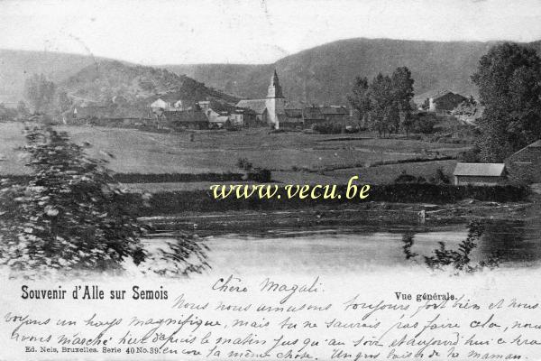 ancienne carte postale de Alle-sur-Semois Vue générale