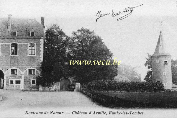 ancienne carte postale de Faulx-les-Tombes Château d'Arville