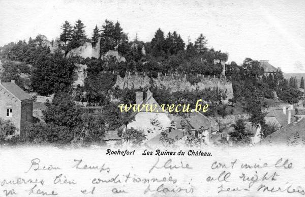 ancienne carte postale de Rochefort Les Ruines du Château