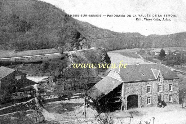 ancienne carte postale de Membre-sur-Semois Panorama de la vallée de la Semois