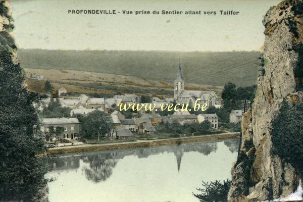 ancienne carte postale de Profondeville Vue prise du sentier allant vers Tailfer