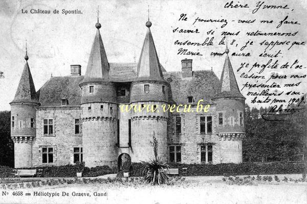 ancienne carte postale de Spontin Le Château de Spontin