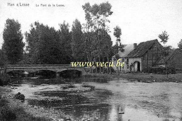 ancienne carte postale de Han-sur-Lesse Le Pont de la Lesse