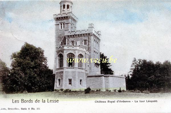 ancienne carte postale de Houyet Château Royal d'Ardenne - la tour Léopold
