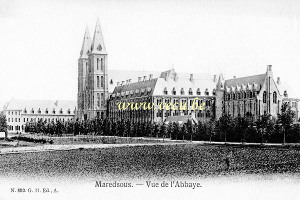 ancienne carte postale de Maredsous Vue de l'Abbaye