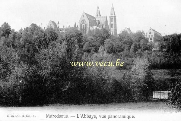 ancienne carte postale de Maredsous L'Abbaye, vue panoramique