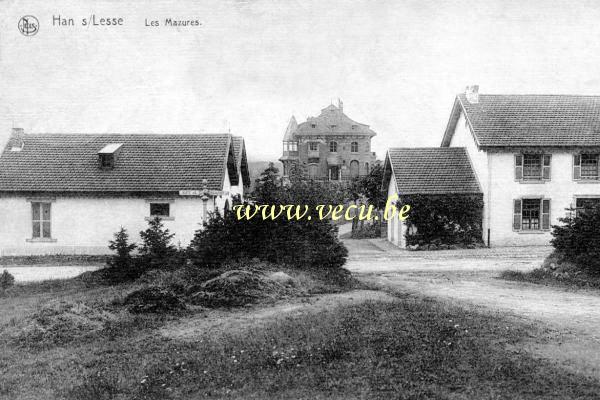 ancienne carte postale de Han-sur-Lesse Les Mazures