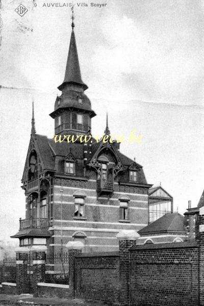 ancienne carte postale de Auvelais Villa Scoyer
