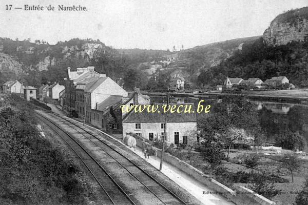 ancienne carte postale de Namêche Entrée de Namêche