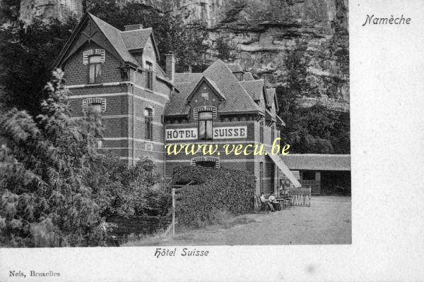 ancienne carte postale de Namêche Hôtel Suisse