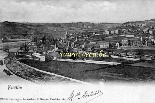 ancienne carte postale de Namêche Panorama