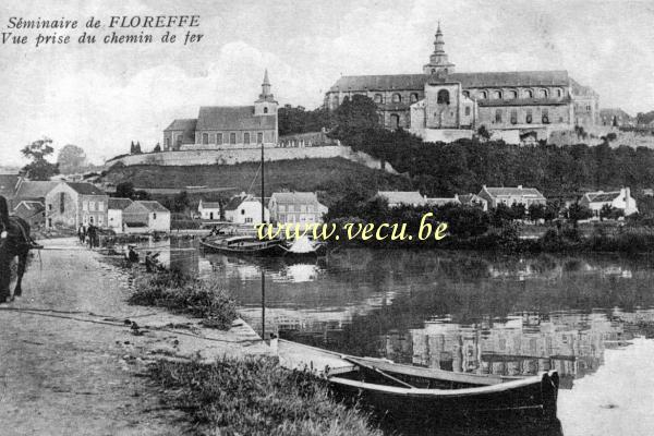 ancienne carte postale de Floreffe Séminaire de Floreffe - Vue prise du chemin de fer