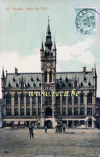 ancienne carte postale de Saint-Nicolas Hôtel de ville