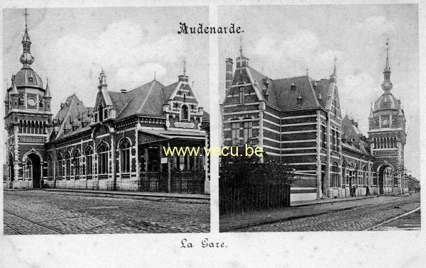 ancienne carte postale de Audenarde La Gare