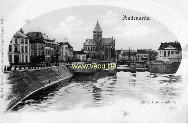 ancienne carte postale de Audenarde Quai Louise-Marie