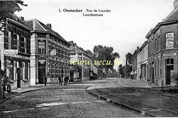 Cpa de Oostakker Rue de Lourdes