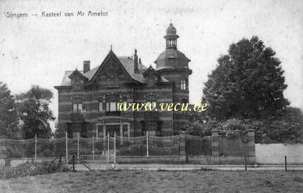 Cpa de Zingem Château de Mr Amelot