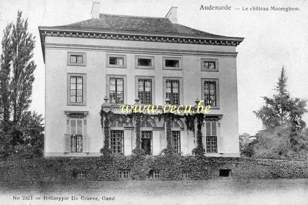 ancienne carte postale de Audenarde Le Château Mooreghem