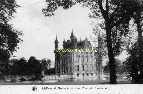 ancienne carte postale de Zulte Château d'Olsene (Stanislas Piers de Raveschoot)