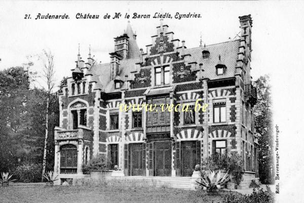 ancienne carte postale de Audenarde Château de Mr le Baron Liedts-Eyndries